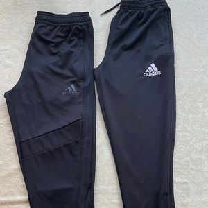 Adidas tapered warm up pants with zipper